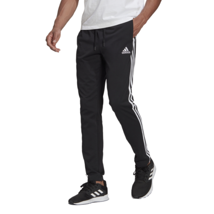 adidas Essentials Single Jersey Tapered Open Hem 3-Stripes Pants