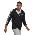 adidas Essentials Fleece 3-Stripes Full-Zip Hoodie