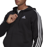 adidas Essentials Fleece 3-Stripes Full-Zip Hoodie