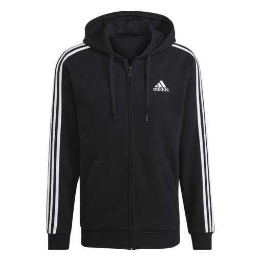 adidas Essentials Fleece 3-Stripes Full-Zip Hoodie