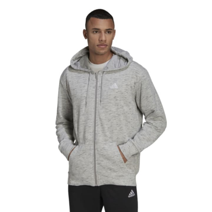 adidas Mélange Full-Zip Hooded Sweatshirt