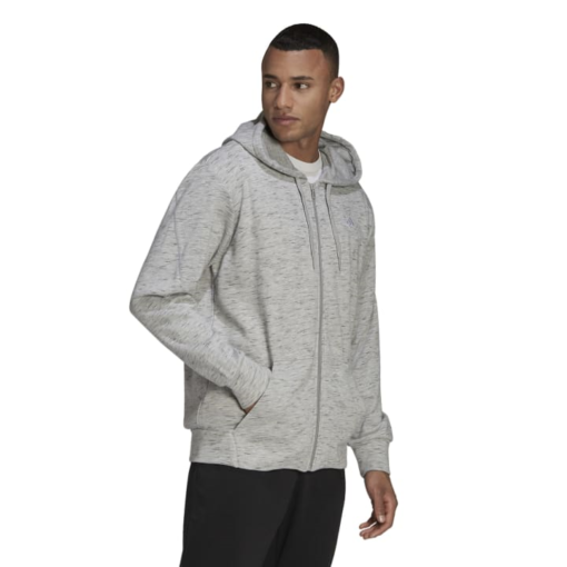 adidas Mélange Full-Zip Hooded Sweatshirt