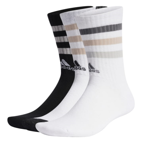adidas Bold 3-Stripes Cushioned Crew Socks 3 Pairs