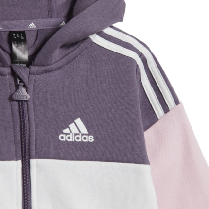 adidas Tiberio 3-Stripes Colorblock Fleece Track Suit Kids