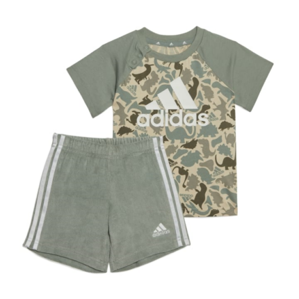 adidas Dino Camo Allover Print Tee and Short Set