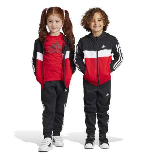adidas Tiberio 3-Stripes Colorblock Fleece Track Suit Kids