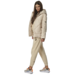 Body Action Quilted Puffer Jacket French Oak Beige