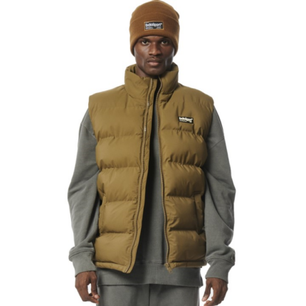 Body Action Puffer Vest Olive Khaki