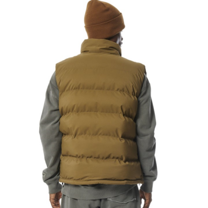 Body Action Puffer Vest Olive Khaki
