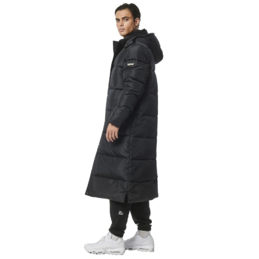 Body Action Longline Guilted Puffer Black