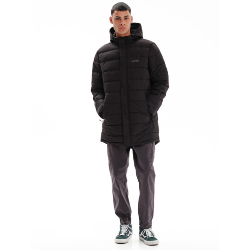 Emerson Long Puffer Jacket With Hood