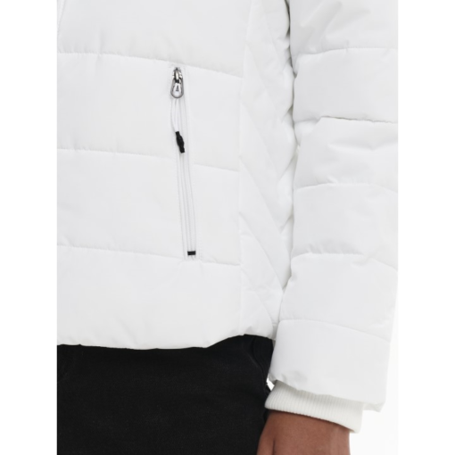 Emerson Puffer Jacket With Removable Hood White