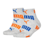 Puma Logo Aop Quarter Socks 2p