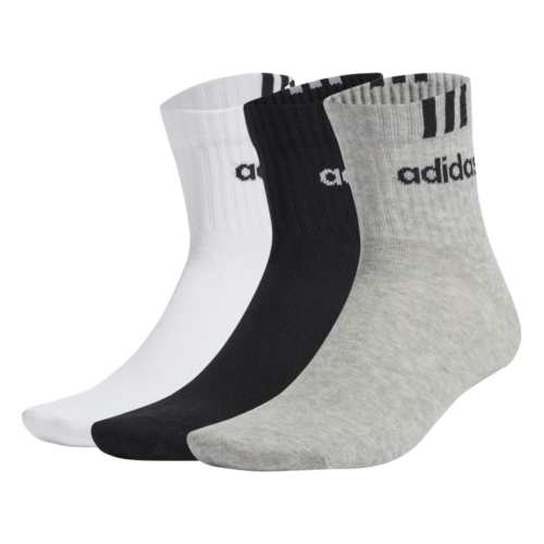 adidas 3-Stripes Linear Half-Crew Cushioned Socks