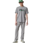 Body Action Essential Straight Sweatpants Silver Grey