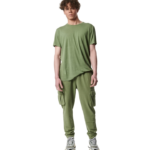 Body Action Natural Dye Cargo Pants Hedge Green