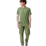 Body Action Natural Dye Cargo Pants Hedge Green