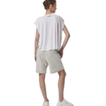 Body Action Terry High Rise Bermuda Shorts Quiet Grey