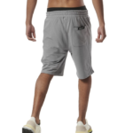 Body Action Esential Sport Shorts With Zippers Silver Grey
