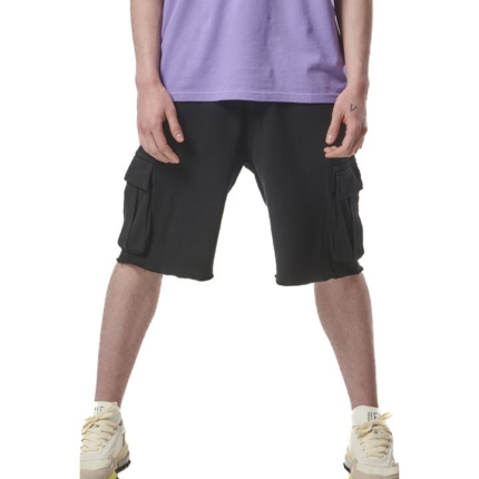 Body Action Natural Dye Cargo Bermuda Black