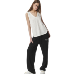 Body Action Textured V-neck Tank Top Off White