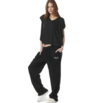 Body Action Natural Dye Oversized Top Black