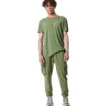 Body Action Natural Dye Short Sleeve T-Shirt Hedge Green