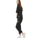 Body Action Tech Fleece Cropped Track Pant Black