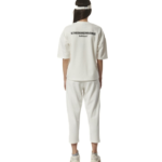 Body Action Tech Fleece Cropped Track Pant Star White