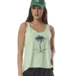 Body Action Regular Fit Beach Tank Top Paradise Green