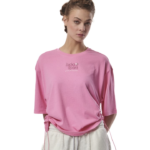 Body Action Drawcords Loose Tee Rose Bloom Pink