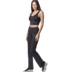 Body Action High Waisted Wide-Leg Leggings Black