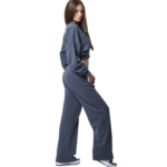 Body Action Faded Effect Highwaist Jazz Pants Ocean Blue