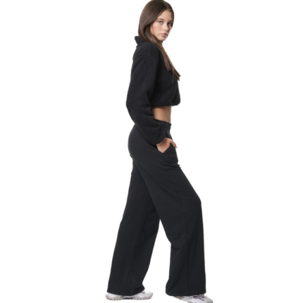 Body Action Wide-Leg Sweatpants Black