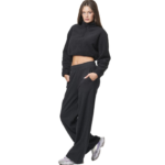 Body Action Wide-Leg Sweatpants Black