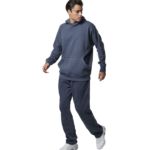 Body Action Faded-Effect Sweatpants Ocean Blue