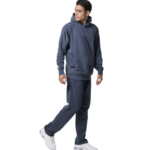 Body Action Faded-Effect Sweatpants Ocean Blue