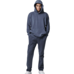 Body Action Faded-Effect Sweatpants Ocean Blue