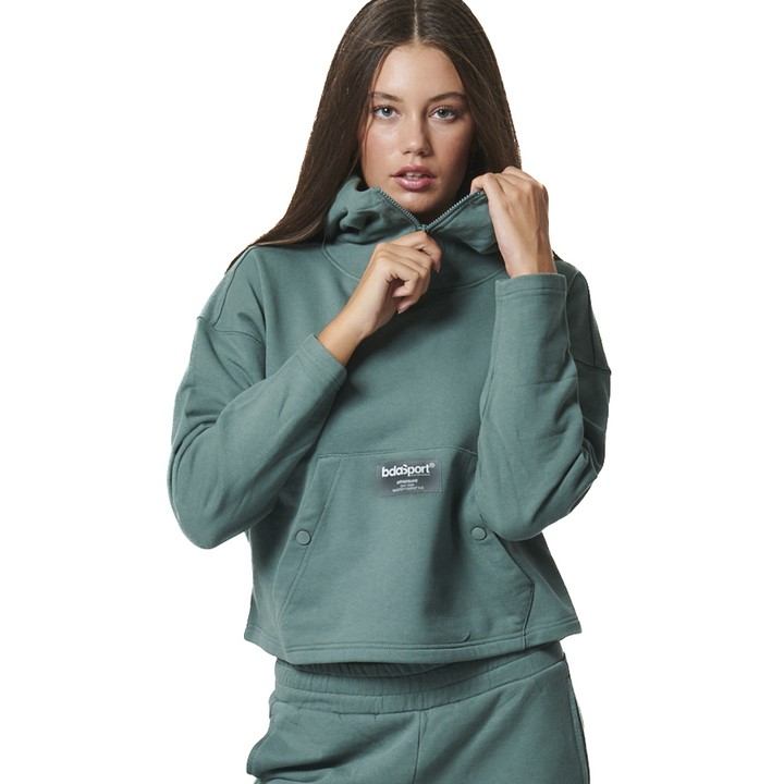 Body Action Oversized Hoodie Pine Green