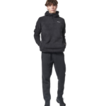 Body Action Half-Zip Sherpa-Fleece Hoodie Black