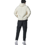 Body Action Half-Zip Sherpa-Fleece Hoodie Cotton Ecru