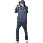 Body Action Faded-Effect Hoodie Ocean Blue