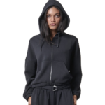 Body Action Zip-Through Modal Jacket Black