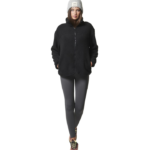 Body Action Zip Up Sherpa-Fleece Jacket Black