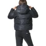 Body Action Quilted Cropped Jacket Black