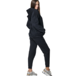 Body Action Oversized Full-Zip Sherpa Hoodie Black