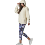 Body Action Oversized Full-Zip Sherpa Hoodie Arctic Wolf Ecru