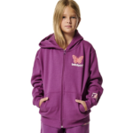 Body Action Long Sleeve Full Zip Hoodie Wood Violet