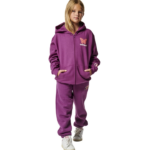 Body Action Long Sleeve Full Zip Hoodie Wood Violet