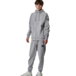 Body Action Sport Gym Tech Zip Hoodie Silver Gray